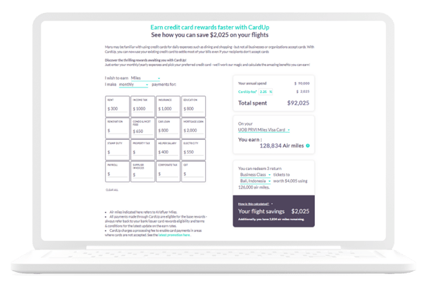 Use our calculator to calculate rewards on your favourite cards