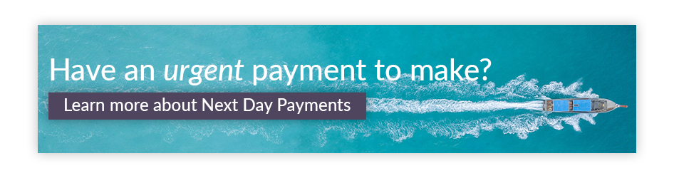 Have an urgent payment to make? Learn more about Next Day payments
